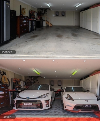 15.75 X 15.75 Inches Out Door 620g Per Plastic Garage Floor Tiles For Weather Resistant Outdoor Flooring