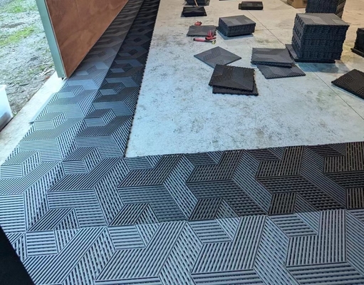Commercial Interlocking Garage Tile Vinyl Garage Floor Tile UV Resistant