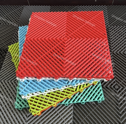 Heavy Duty Polypropylene Garage Flooring Ribbed Garage Floor Tiles