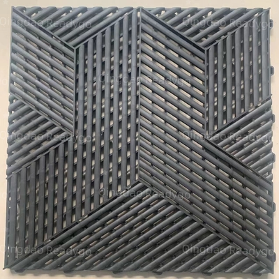 Heavy Duty 3D Garage Floor Tiles Durable PP 620g/Tile Temperature Resistant