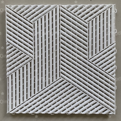 Samples free new Patented 3d cubic garage floor tiles interlocking floor mat for warehouse