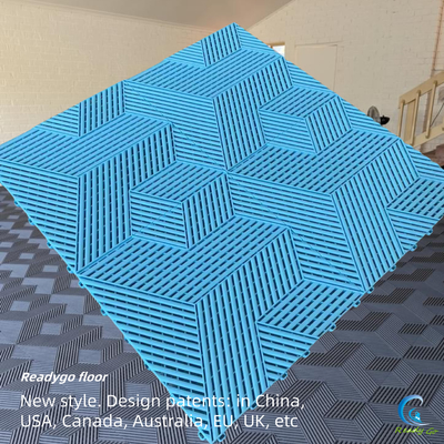 18mm Interlocking Workshop Flooring UV Resistant Plastic Garage Tiles