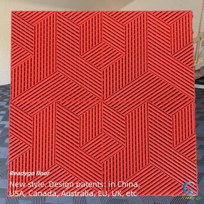 Modern Interlocking Garage Flooring Red Plastic Mats For Garage Floor