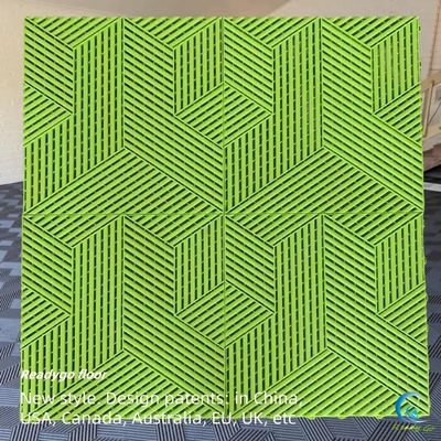 UV Resistant Waterproof Garage Floor Tiles 18mm Thickness Black