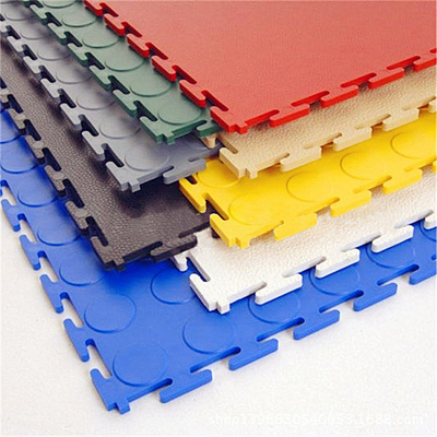 Colorful 6.5mm Garage Tiles PVC Interlocking Floor Tiles For Garage