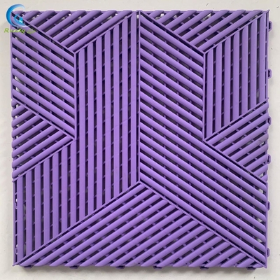 400 * 400 * 18 Mm Interlocking Garage Tile  High Quality 3D Cubic Pattern 620g
