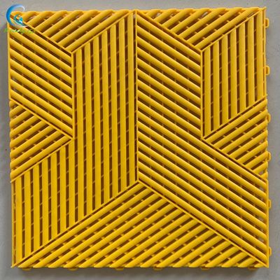 400mm * 400mm PP Garage Floor Durable Modular Interlocking Tiles 