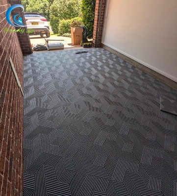 Outdoor 0.5 Lbs Per Tile Rigid Plastic Garage Floor Tile Chemical Resistant